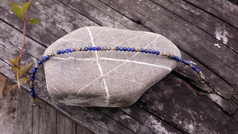 Green bark fine ore bracelet lapis lazuli landscape stone labradorite arc arc - Bracelets - Semi-Precious Stones Blue