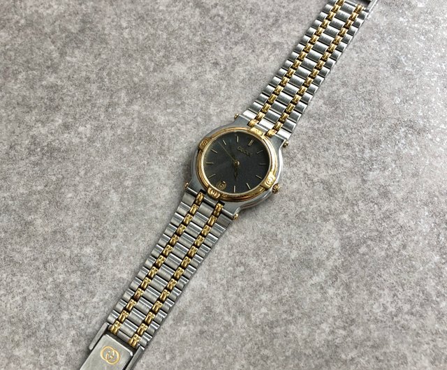 GUCCI 腕時計 シルバー/ゴールド 9000M 074-084 稼働中 日本直送 名牌中古包 】GUCCI グッチ 腕時計 シルバー ゴールド