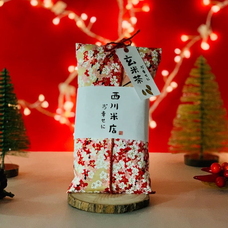 3件免運組_玄米茶-和風聖誕限定版(5包入) 聖誕交換禮物 聖誕包裝 - 茶葉/漢方茶/水果茶 - 新鮮食材 紅色