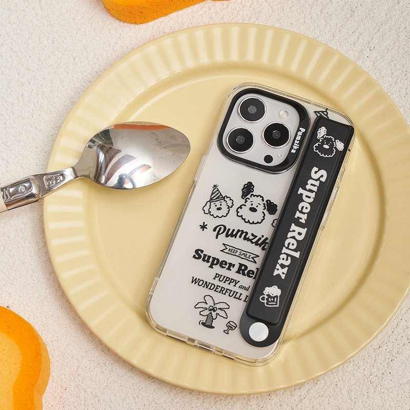 Black and white graffiti mobile phone case American double-layer TPU mobile phone case mobile phone protective case - เคส/ซองมือถือ - วัสดุอื่นๆ 