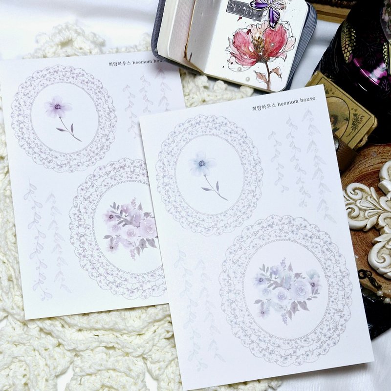 Lady doily paper-shaped paper Vol.02 - 貼紙 - 紙 白色