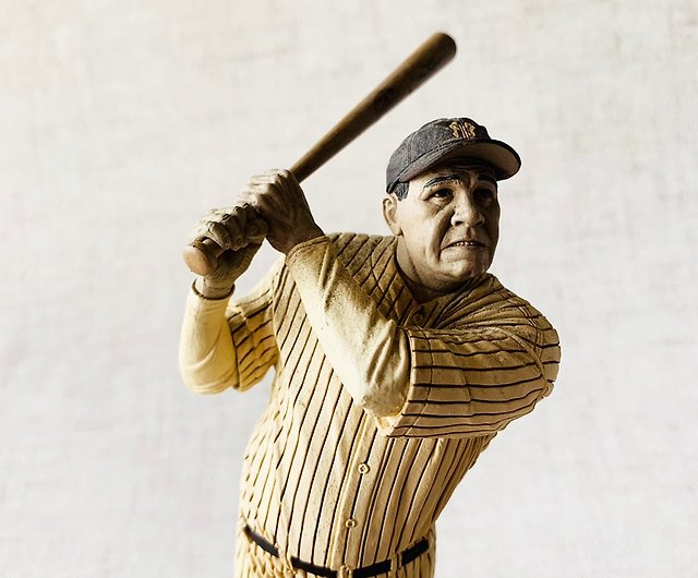 New York Yankees Babe Ruth Swinging His Metal Print