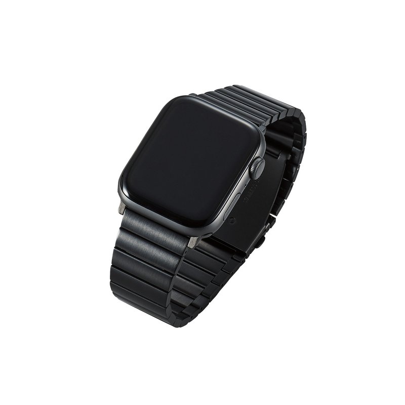 ELECOM 金屬不銹鋼錶帶 AW44 / 42mm 黑 - 錶帶 - 不鏽鋼 黑色