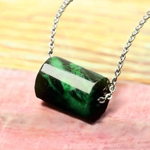瓔珞珠寶盒 E.L.Jewelry Box 老花青翡翠路路通項鍊 | 天然緬甸玉翡翠A貨 | 送禮