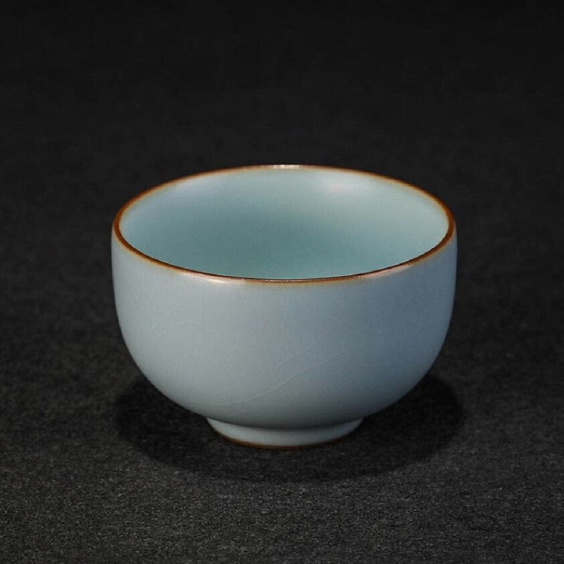<天青汝窑> Wenwen Cup Tea Set Tea Cup - ถ้วย - ดินเผา 
