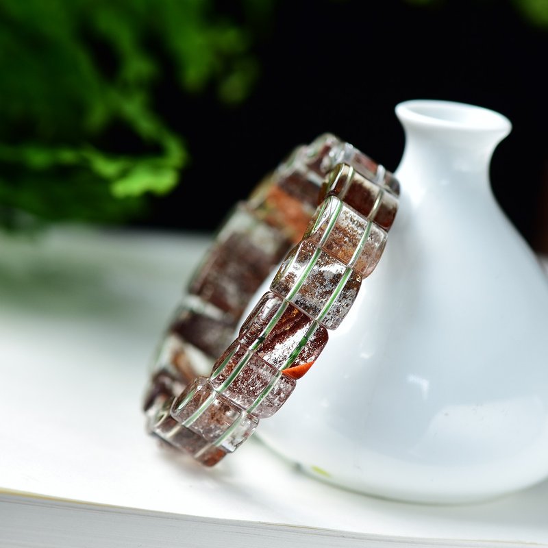 Fine raw ore natural ghost crystal hand row lucky money gathering artistic conception beauty, don’t miss it - สร้อยข้อมือ - คริสตัล 