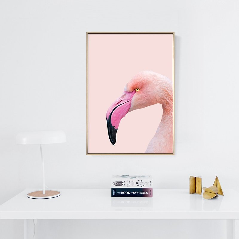 Hot Pink Flamingo - Posters - Other Materials Multicolor