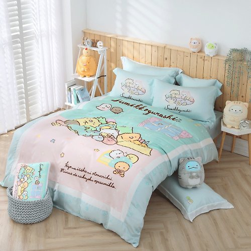 家適居家寢飾生活館 床包枕套兩用被組-角落小夥伴-好眠美夢-萊賽爾纖維