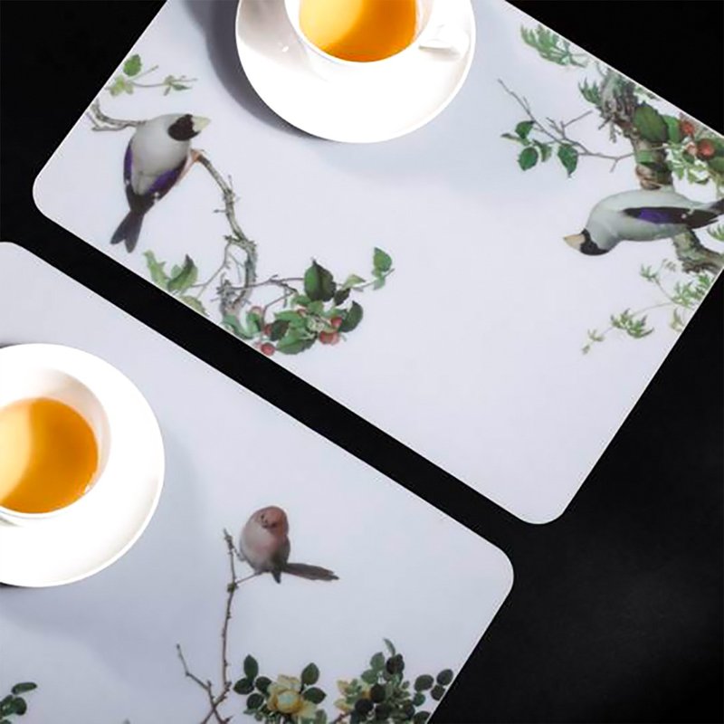 Immortal Blossoms in an Everlasting Spring Silicone Placemat- Rose & Peony - ผ้ารองโต๊ะ/ของตกแต่ง - ซิลิคอน 