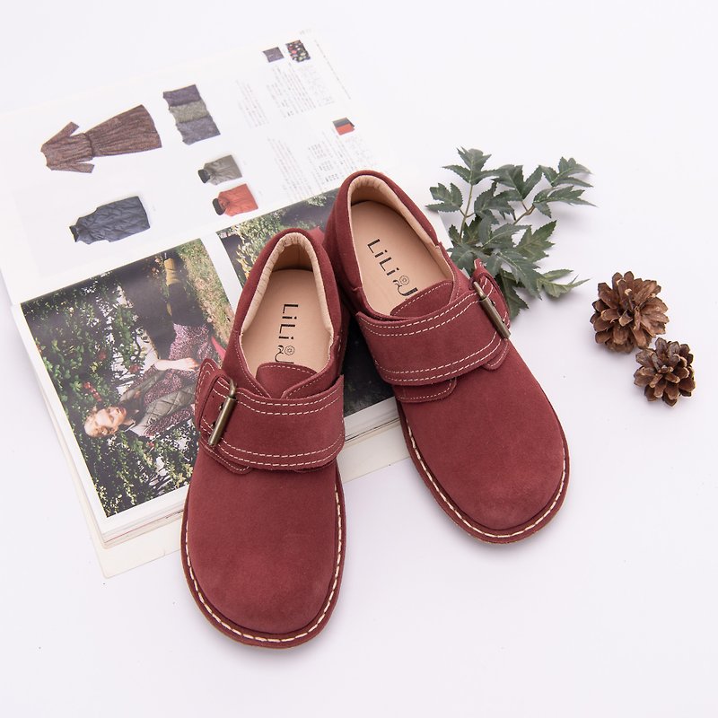 [Cloud roaming] full leather 3M waterproof anti-fouling devil felt big head shoes _ rotten red - Women's Casual Shoes - Genuine Leather Red