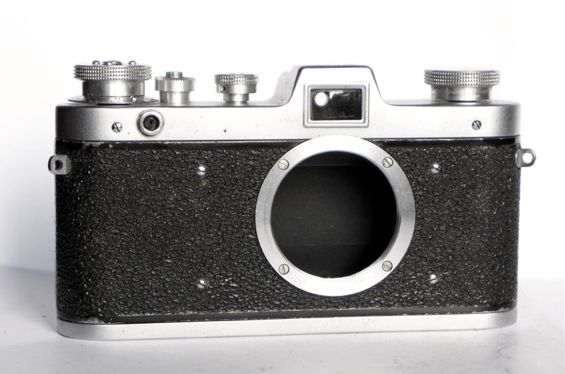 Zarya body rangefinder scale focus USSR film camera FED M39 mount - กล้อง - โลหะ สีเงิน