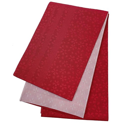 fuukakimono 女性 腰封 和服腰帶 小袋帯 半幅帯 日本製 紅 10