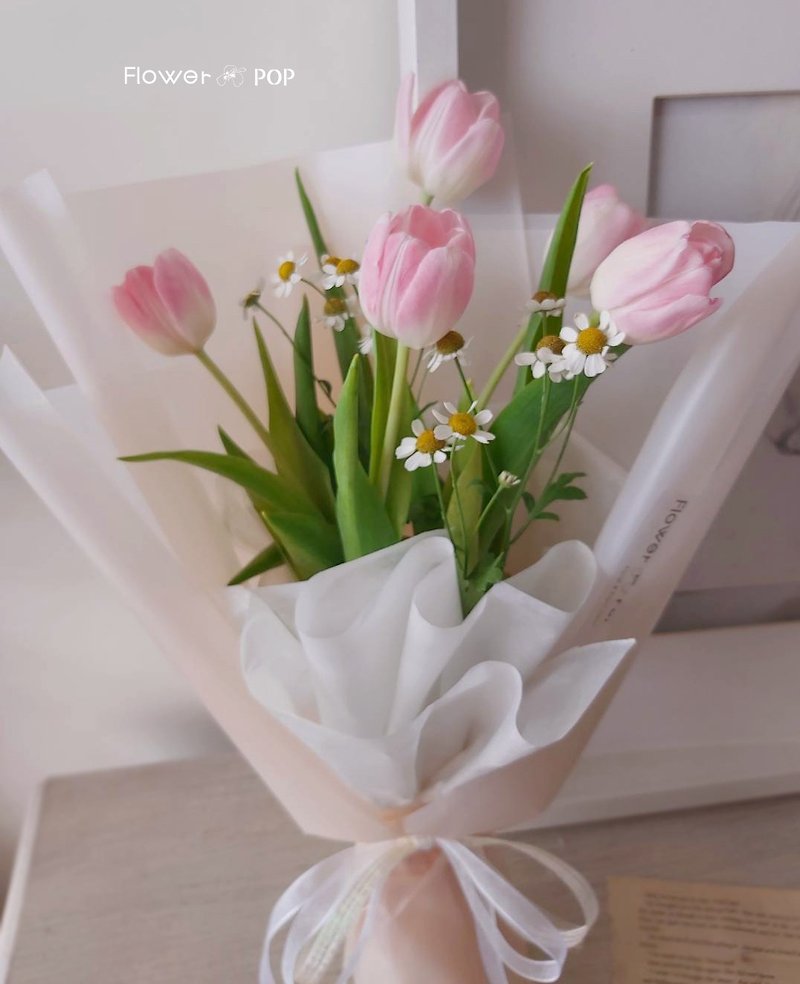 tulip bouquet - ช่อดอกไม้แห้ง - พืช/ดอกไม้ สึชมพู
