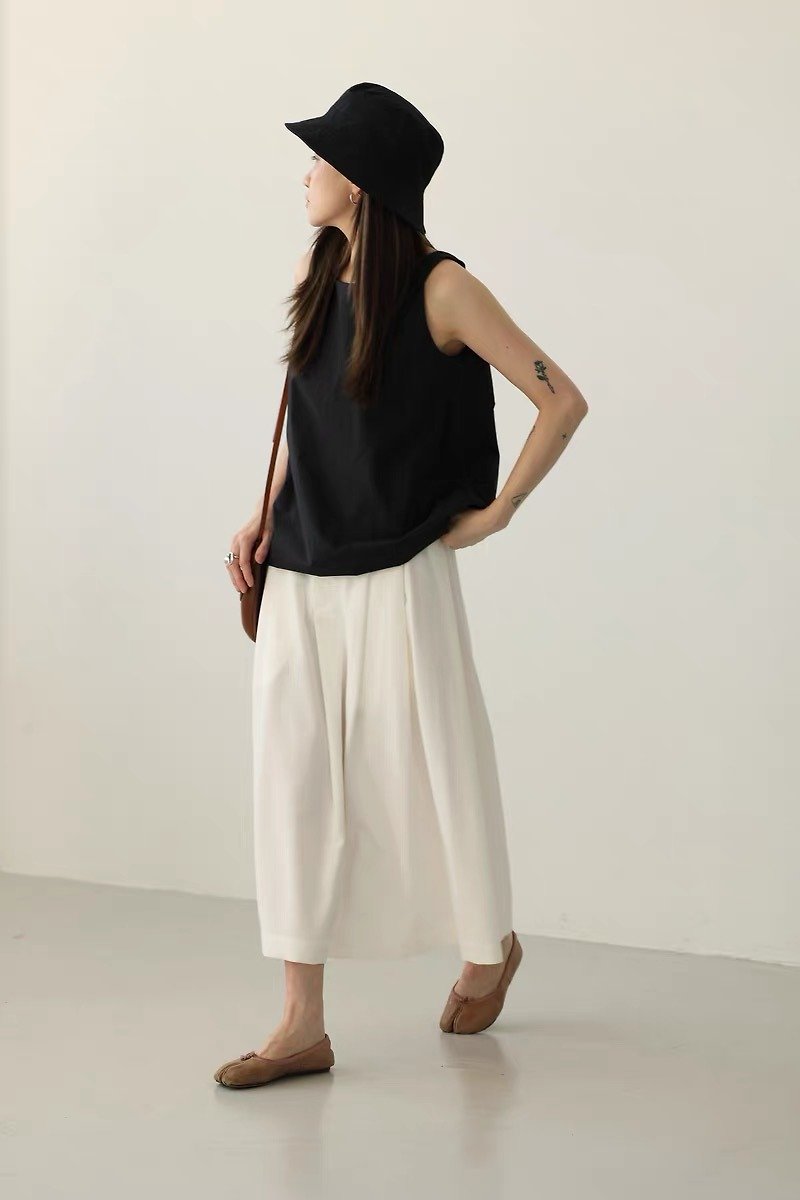 3rd Santiantian can wear a cool silky drape skirt in summer (two colors) - ชุดเดรส - ผ้าฝ้าย/ผ้าลินิน 