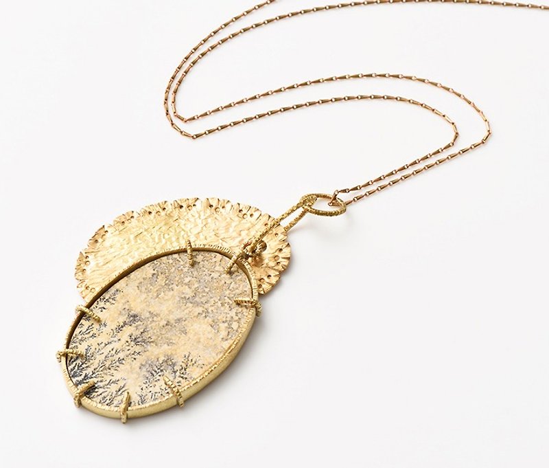 CN38 (dendrite Jasper) - Necklaces - Other Metals Gold