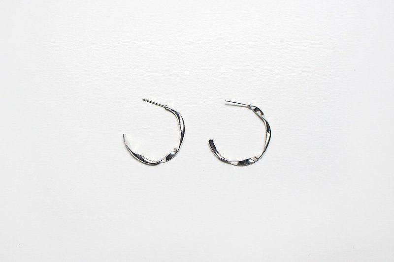 925 Silver Twist Earrings / Earclip / Christmas gift - Earrings & Clip-ons - Sterling Silver Silver