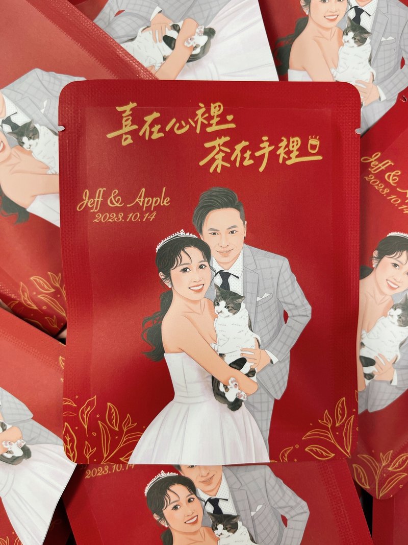 Wedding souvenirs like face-painted tea bags | table gifts | please do not place subscripts. This is for reference only. - Tea - Paper Red