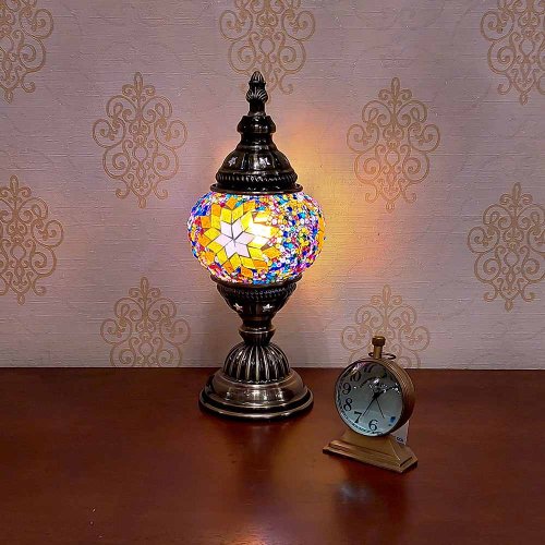 DREAM LIGHTS LIGHTING 【DREAM LIGHTS】土耳其風 馬賽克拼貼小桌燈 厚玻璃 馬賽克桌燈