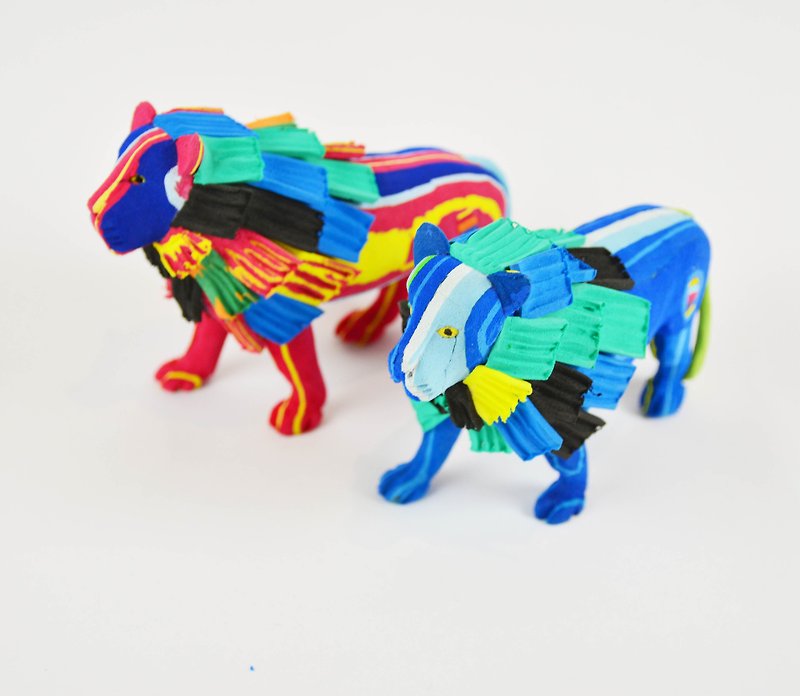 Sea waste animal _ big lion _ fair trade - Kids' Toys - Other Materials Multicolor