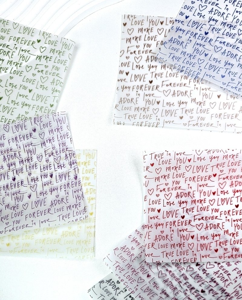 Love Letter Tracing Paper - 便條紙/便利貼 - 紙 多色