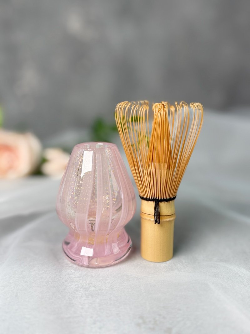 Ms.Karny's Custom-Made ガラス茶筅立て・金箔とピンク　化粧箱入り - 碗 - 玻璃 粉紅色