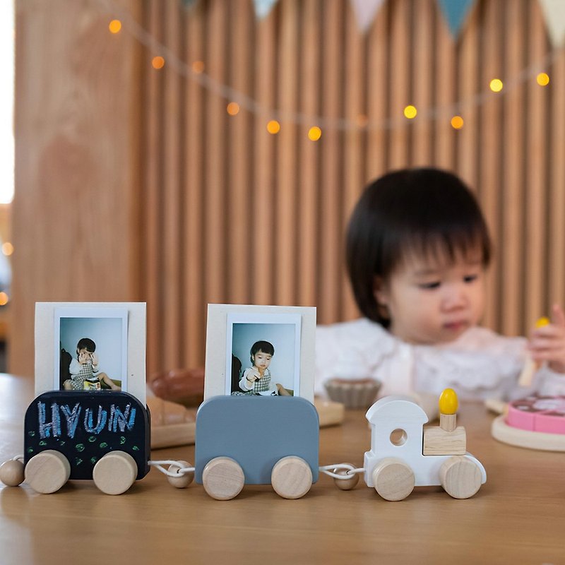 泰國Plantoys Planwoods 相框小火車商檢字號 M74086 - 寶寶/兒童玩具/玩偶 - 木頭 卡其色