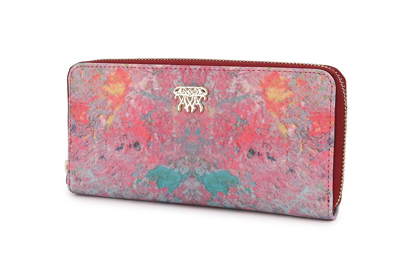 S8O oil painting style zipper wallet Great Barrier Reef series red - Wallets - Polyester Red