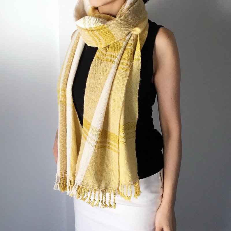 Unisex Scarf / Yellow Mix --All season available - - Scarves - Paper Yellow