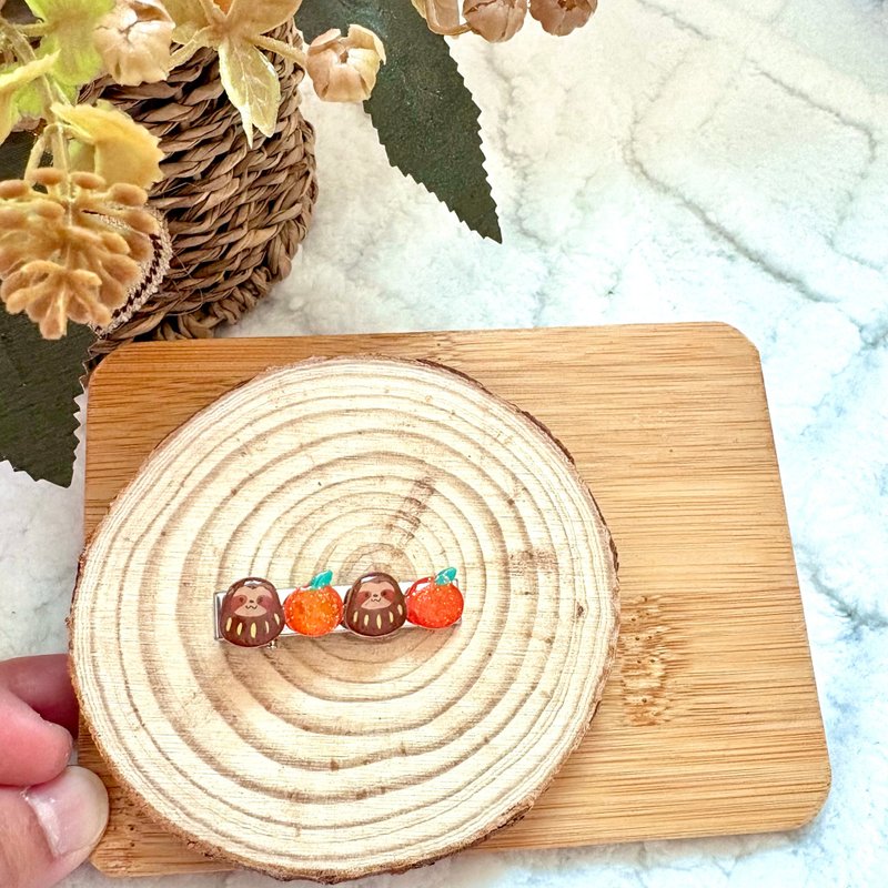 手繪樹懶達摩髮夾 - 髮夾/鯊魚夾 - 樹脂 