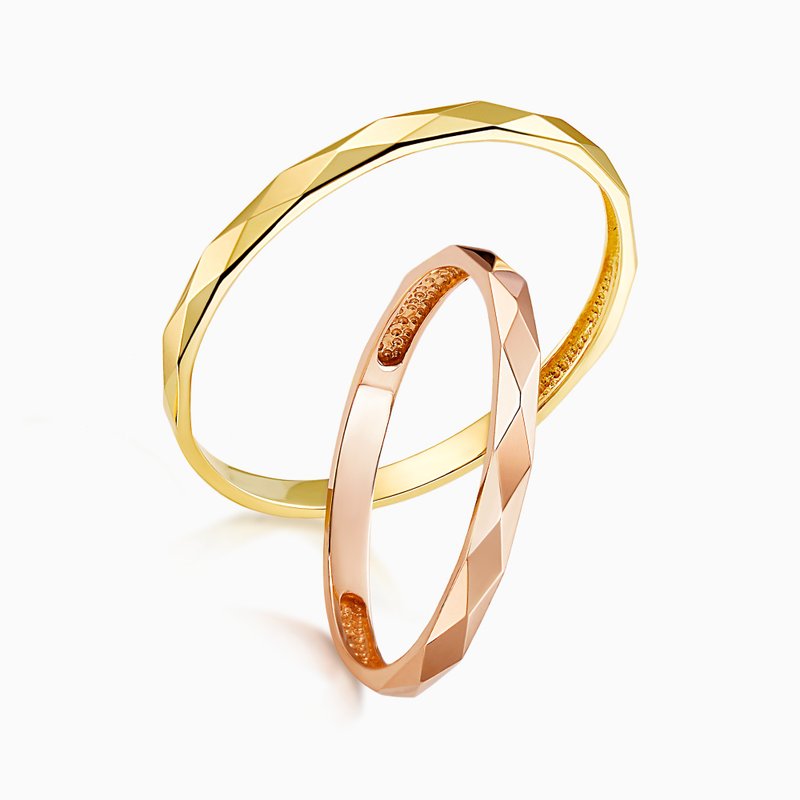 Frankness | 18K Solid Rose Gold Ring - แหวนคู่ - เครื่องประดับ หลากหลายสี