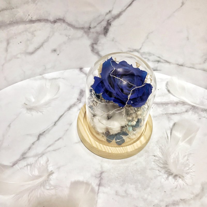 Sapphire immortal rose night light - Dried Flowers & Bouquets - Plants & Flowers Blue