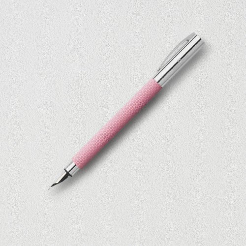 文聚 【Faber-Castell】成吉思汗AMBITION繩紋鋼筆-EF尖荷粉色免費刻字