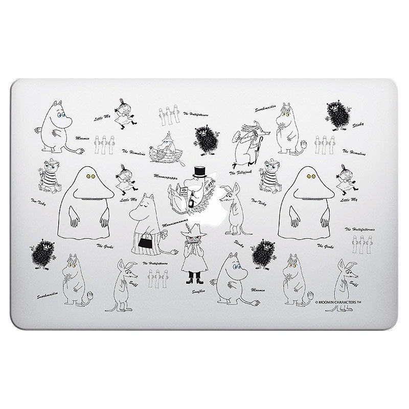 Moomin Lulu Rice Authorized-Macbook 15-inch Crystal Case [Depicting moomin (transparent)] - เคสแท็บเล็ต - พลาสติก สีใส