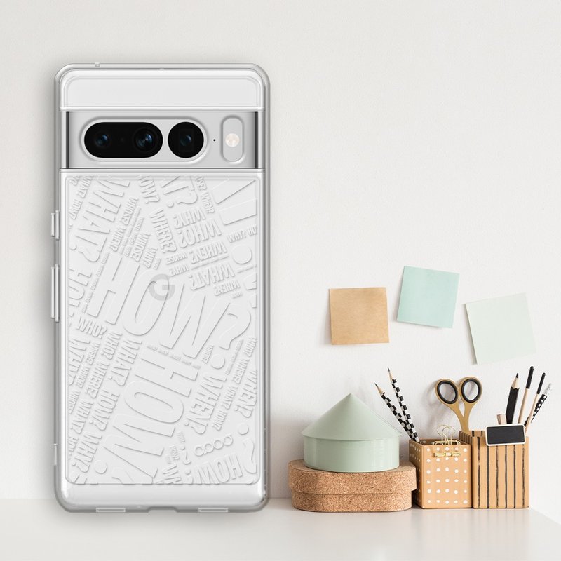Google Pixel 9/8/7 series embossed shock-proof dual-material mobile phone case-4W - เคส/ซองมือถือ - วัสดุอื่นๆ หลากหลายสี