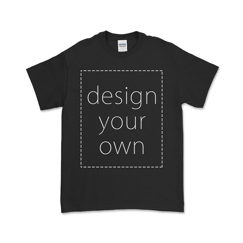 Customized Printing Black Cotton T-shirt - เสื้อยืดผู้ชาย - ผ้าฝ้าย/ผ้าลินิน สีดำ
