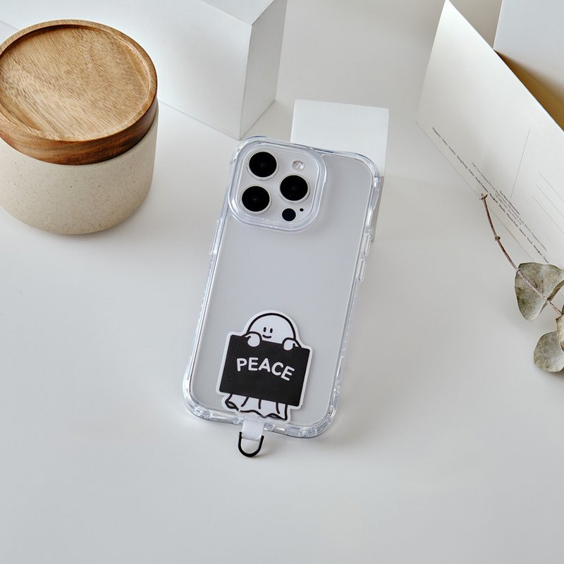 Percentage placard and peace mobile phone hanger/clip - เคส/ซองมือถือ - ไนลอน หลากหลายสี