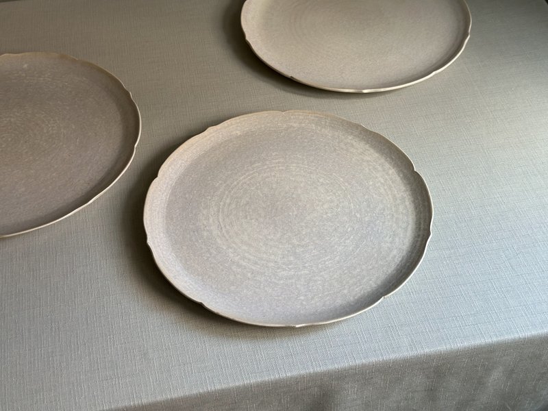 Aoi stone cut flower tray 28cm - Plates & Trays - Pottery 