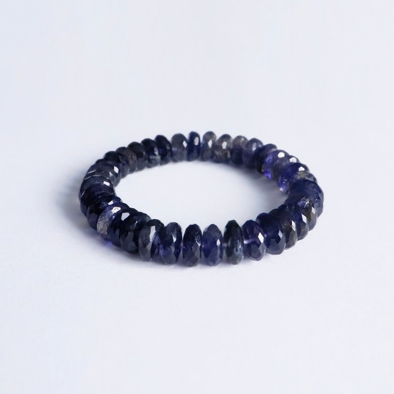 Lolite bead bracelet for enhancing the finance - 手鍊/手環 - 石頭 紫色