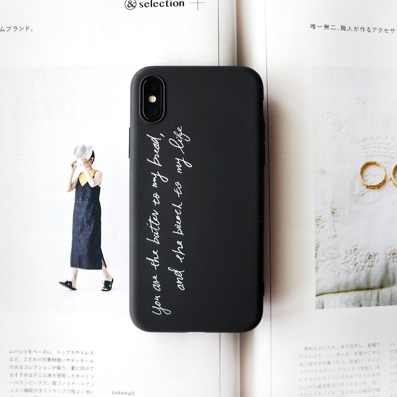 you are the butter phone case - Phone Cases - Other Materials Black