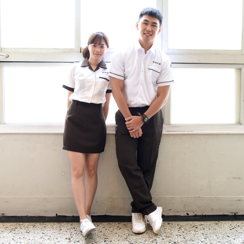 【中美牌制服】 精誠中學*那些年柯景騰制服 (上衣和褲子分售) - 男襯衫/休閒襯衫 - 棉．麻 咖啡色