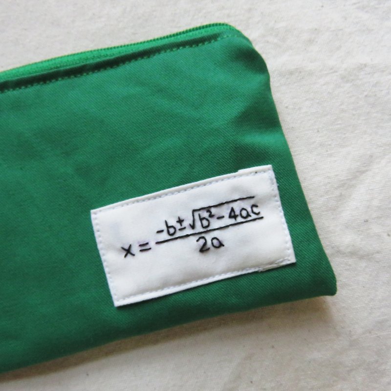 Mathematical formula Algebra window bag / mathematics - Coin Purses - Other Materials Green