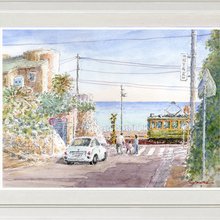 水彩画・紅葉の散歩道・原画 水彩画原画 紅葉の散歩道 - ショップ 松下勝明 ポスター・絵