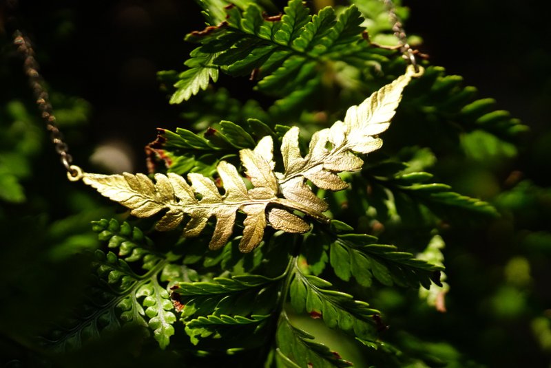 Dainty Fern Necklace - สร้อยคอ - ทองแดงทองเหลือง 