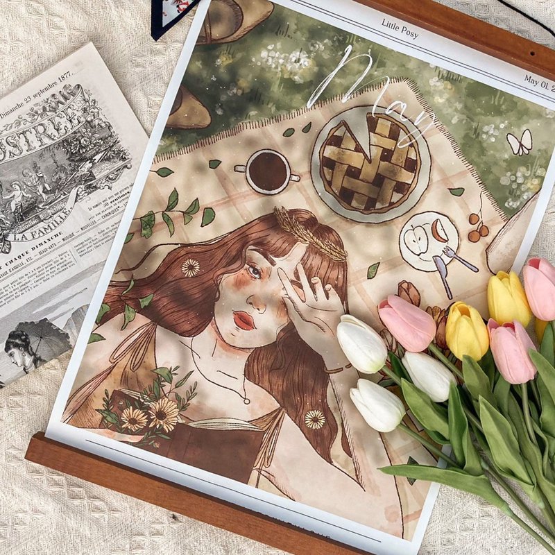 Luluise【May 5月微風】A3雙面雜誌海報 道林紙(不含畫夾) - 海報/掛畫/掛布 - 紙 多色