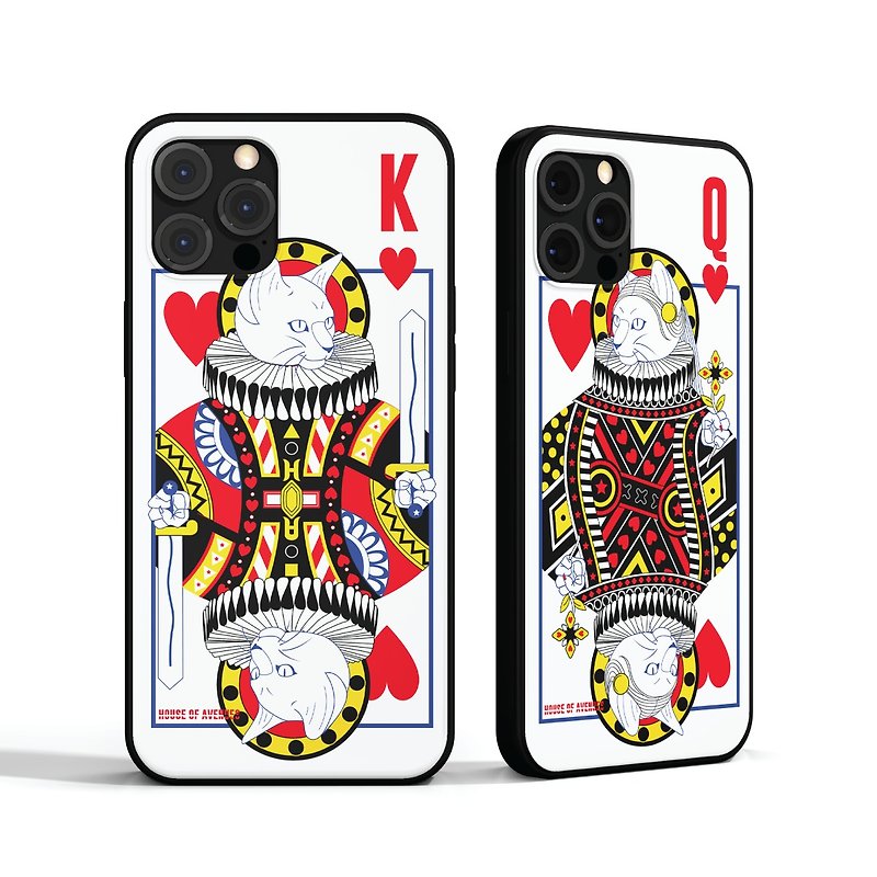 | HOA 原創設計手機殼 | Poker Cat情人節系列 | WHITE K | - 手機殼/手機套 - 塑膠 多色