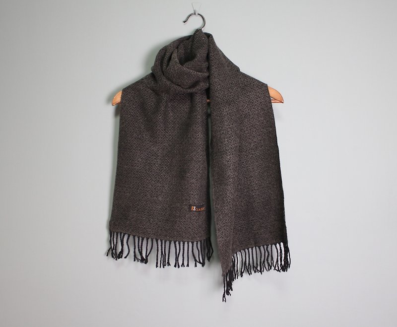 FOAK古著 灰色岩層交織圍巾 - 圍巾/披肩 - 其他材質 