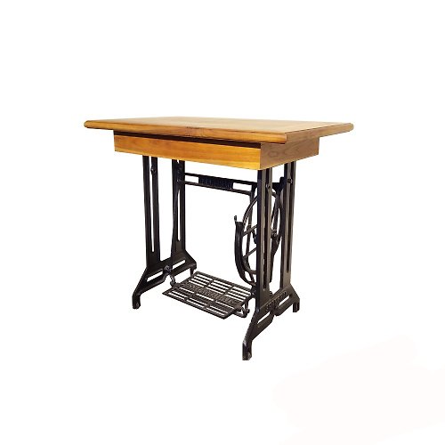 吉迪市 JatiLiving 【吉迪市100%全柚木家具】LT-056C 工業風實木裁縫機腳桌