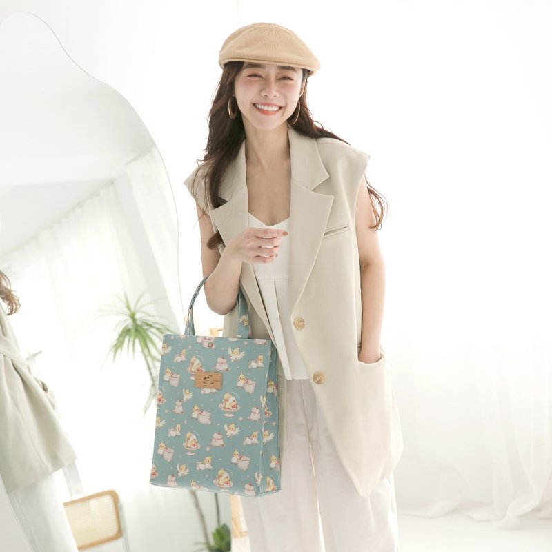 【Pudding Parrot-A4 Tote Bag】Made in Taiwan Simple A4 File Waterproof Tote Bag - Handbags & Totes - Waterproof Material 