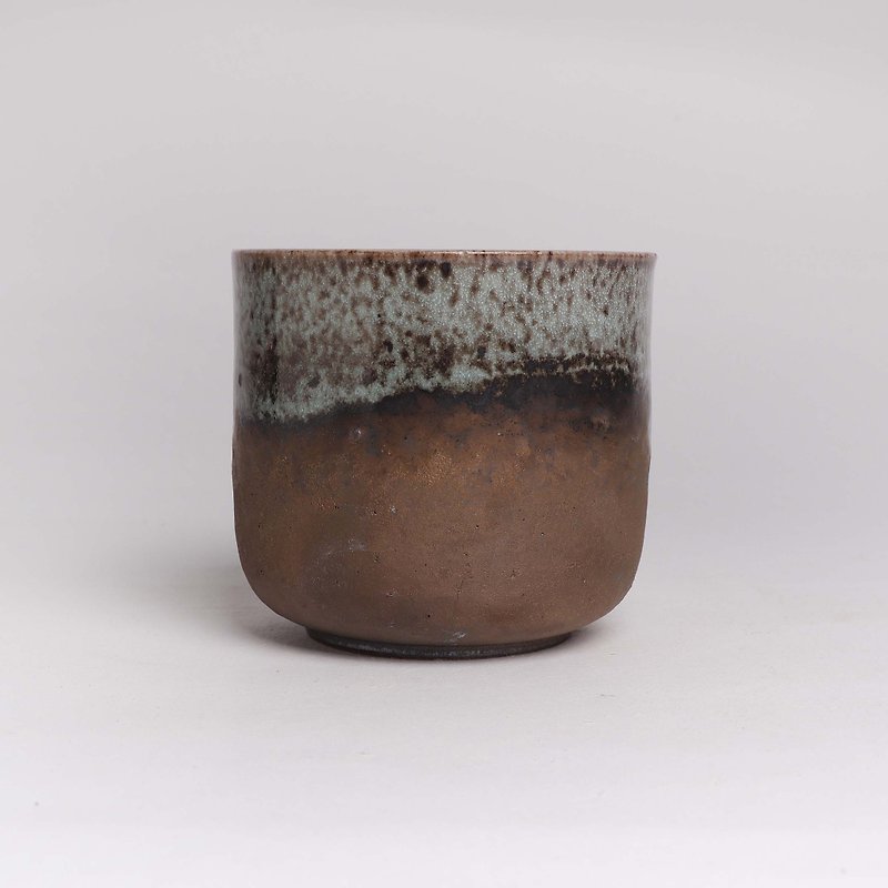 Mingya Kiln l Double-hanging Bronze Hagi Glazed Teacup Water Cup - Teapots & Teacups - Pottery Brown