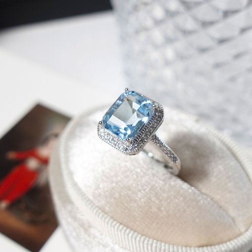 NOW jewelry 天然海水藍寶 珠寶級品質 稀有晶體透徹 古典巴洛克式設計 設計款